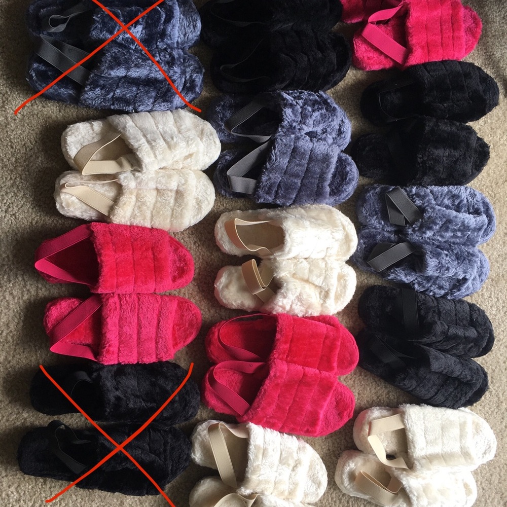Plush slippers